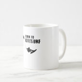 GEBOREN ZU KITESURF KAFFEETASSE (VorderseiteRechts)
