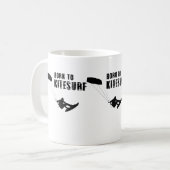 GEBOREN ZU KITESURF KAFFEETASSE (Vorderseite Links)
