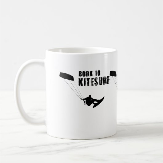 GEBOREN ZU KITESURF KAFFEETASSE (Links)