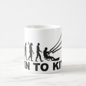 Geboren zu Kitesurf Kaffeetasse (Mittel)