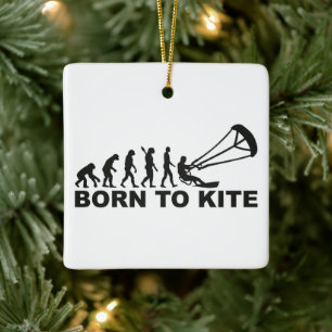 Geboren zu Kitesurf Keramikornament
