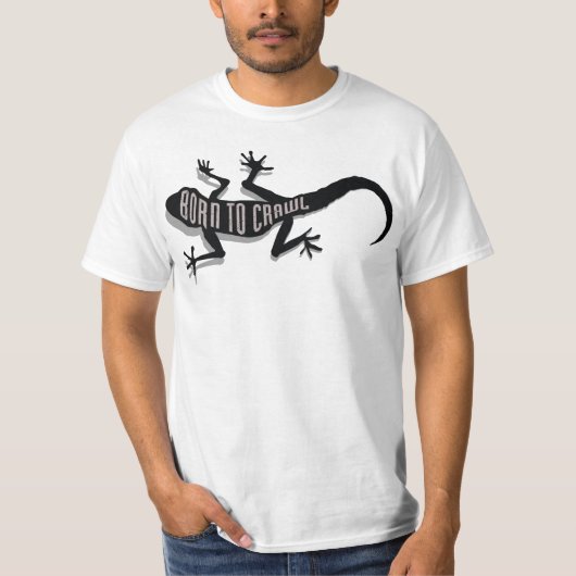 Geboren, zu kriechen - Gecko T-Shirt (Vorderseite)