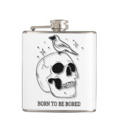 Geboren zu langweilig flachmann (Vorderseite)