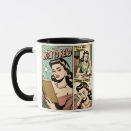 Geboren zu lesen Retro Funny Book Cup für Leser Tasse