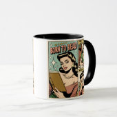 Geboren zu lesen Retro Funny Book Cup für Leser Tasse (VorderseiteRechts)