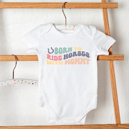 Geboren zu Pferden mit Mami Fun Reitsport Baby Strampler