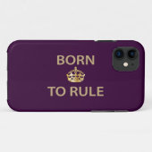 Geboren zu regieren mit goldgelber Krone Case-Mate iPhone Hülle (Rückseite (Horizontal))