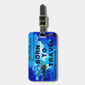 Geboren, zu reisen Gepäck-Umbau Gepäckanhänger (Vorderseite vertikal)