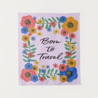 Geboren zu reisen klein wandteppich