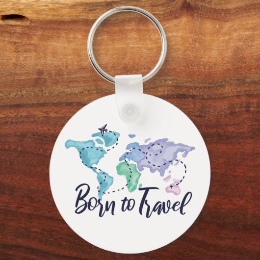 Geboren zu reisen schlüsselanhänger (Vorderseite)