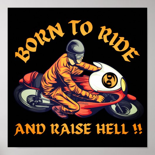 GEBOREN ZU REISEN UND HILFE-Biker-Lust-Lust Poster (Vorne)