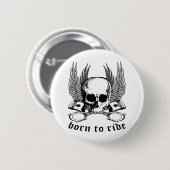 Geboren zu reiten button (Vorne & Hinten)