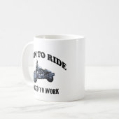 GEBOREN ZU REITEN KAFFEETASSE (Vorderseite Links)
