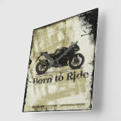 Geboren zu reiten quadratische wanduhr (Winkel)