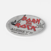 Geboren zu Rock - Babydusche Pappteller (Schrägansicht)