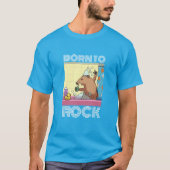 Geboren zu Rock (bearbeitbarer Text) Gesangsunterg T-Shirt (Vorderseite)