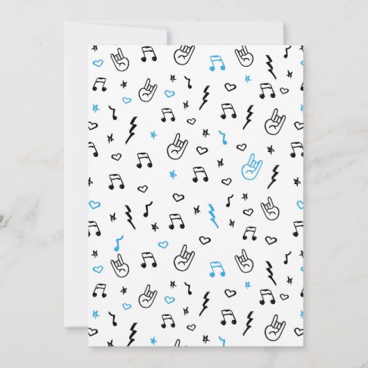 Geboren zu Rock Boy Baby Shower Einladung (Rückseite)