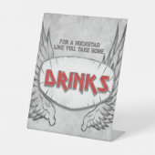 Geboren zu Rock - Drinks Zeichen Sockelschild (Vorderseite)