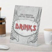 Geboren zu Rock - Drinks Zeichen Sockelschild (In SItu)
