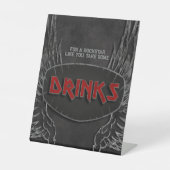 Geboren zu Rock - Drinks Zeichen Sockelschild (Vorderseite)