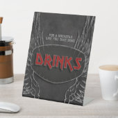 Geboren zu Rock - Drinks Zeichen Sockelschild (In SItu)