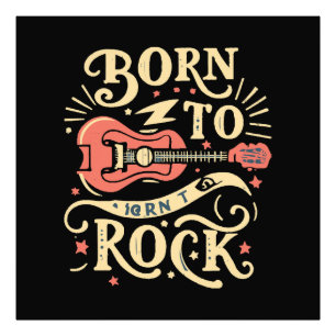 Geboren zu Rock Electric Guitar Fotodruck