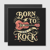 Geboren zu Rock Electric Guitar Magnetkarte (Vorne/Hinten)