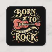 Geboren zu Rock Electric Guitar Quadratische Visitenkarte (Rückseite)