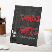 Geboren zu Rock - Karten und Geschenkzeichen Sockelschild