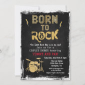 Geboren zu Rock Rock Star Baby Shower Einladung (Vorderseite)