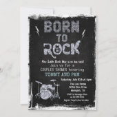 Geboren zu Rock Rock Star Baby Shower Einladung (Vorderseite)