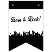 Geboren zu Rock! Rock'n'Roll Concert Baby Dusche Wimpelkette (Zweite Fahne)
