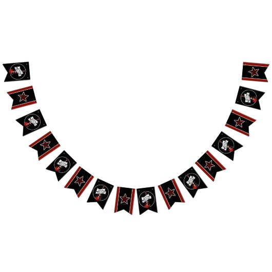 Geboren zu Rock & Roll Gitarrenrocker Musician Par Wimpelkette (Alle)