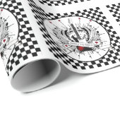 Geboren zu Rock & Roll Gitarrenrocker Musikergesch Geschenkpapier (Rolleneckpunkt)