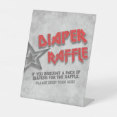 Geboren zu Rock - Windelrumpf Sockelschild (Vorderseite)