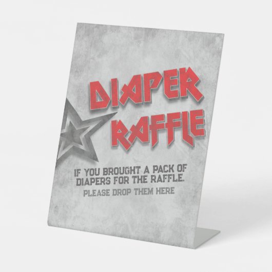 Geboren zu Rock - Windelrumpf Sockelschild (Vorderseite)