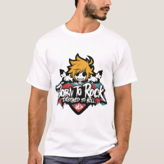 Geboren zu Rock zum Rollen , Comic , Graffiti T-Shirt
