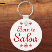 GEBOREN ZU SALSA SCHLÜSSELANHÄNGER (Vorderseite)