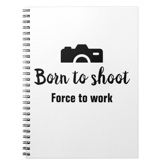 Geboren zu schießen, zu arbeiten notizblock (Vorderseite)