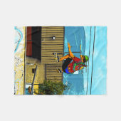 Geboren zu Scoot - Rollertrick stunt Fleecedecke (Vorderseite (Horizontal))