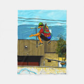 Geboren zu Scoot - Rollertrick stunt Fleecedecke (Vorderseite)