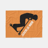 Geboren zu Scoot - Scooter-Rider Fleecedecke (Vorderseite (Horizontal))