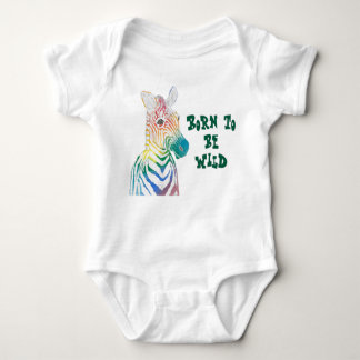 Geboren zu sein, Regenbogen Zebra Baby Strampler