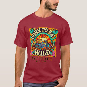 Geboren zu sein Retro Biker T-Shirt