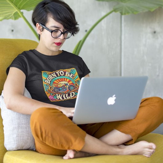 Geboren zu sein Retro Biker T-Shirt