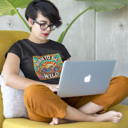 Geboren zu sein Retro Biker T-Shirt