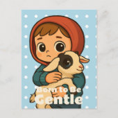Geboren zu sein - Sweet Lamb & Child Postkarte (Vorderseite)