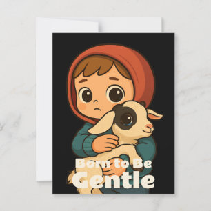 Geboren zu sein - Sweet Lamb & Child Postkarte