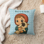 Geboren zu sein" umarmtes Kind & Lamm - Niedlich Kissen (Decke)