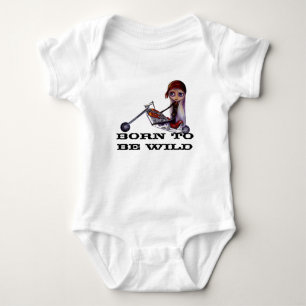 Geboren zu sein, Wild Motorrad Harley Chopper Babe Baby Strampler